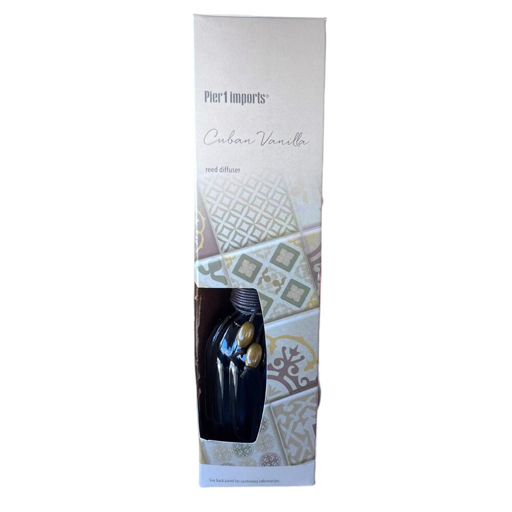 Pier 1 One Imports Reed Diffuser Set Cuban Vanilla 10 oz Set New Discontinued